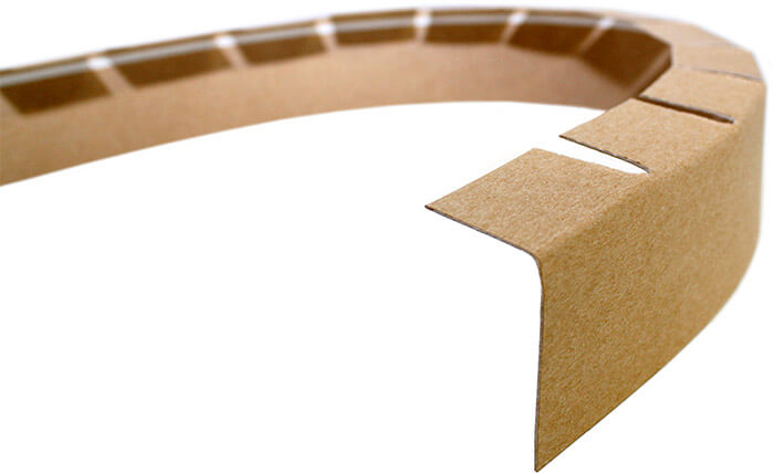 Çentikli köşebent teknik detay — çentik yapısı ve esneklik gösterimi | Arpack Ambalaj